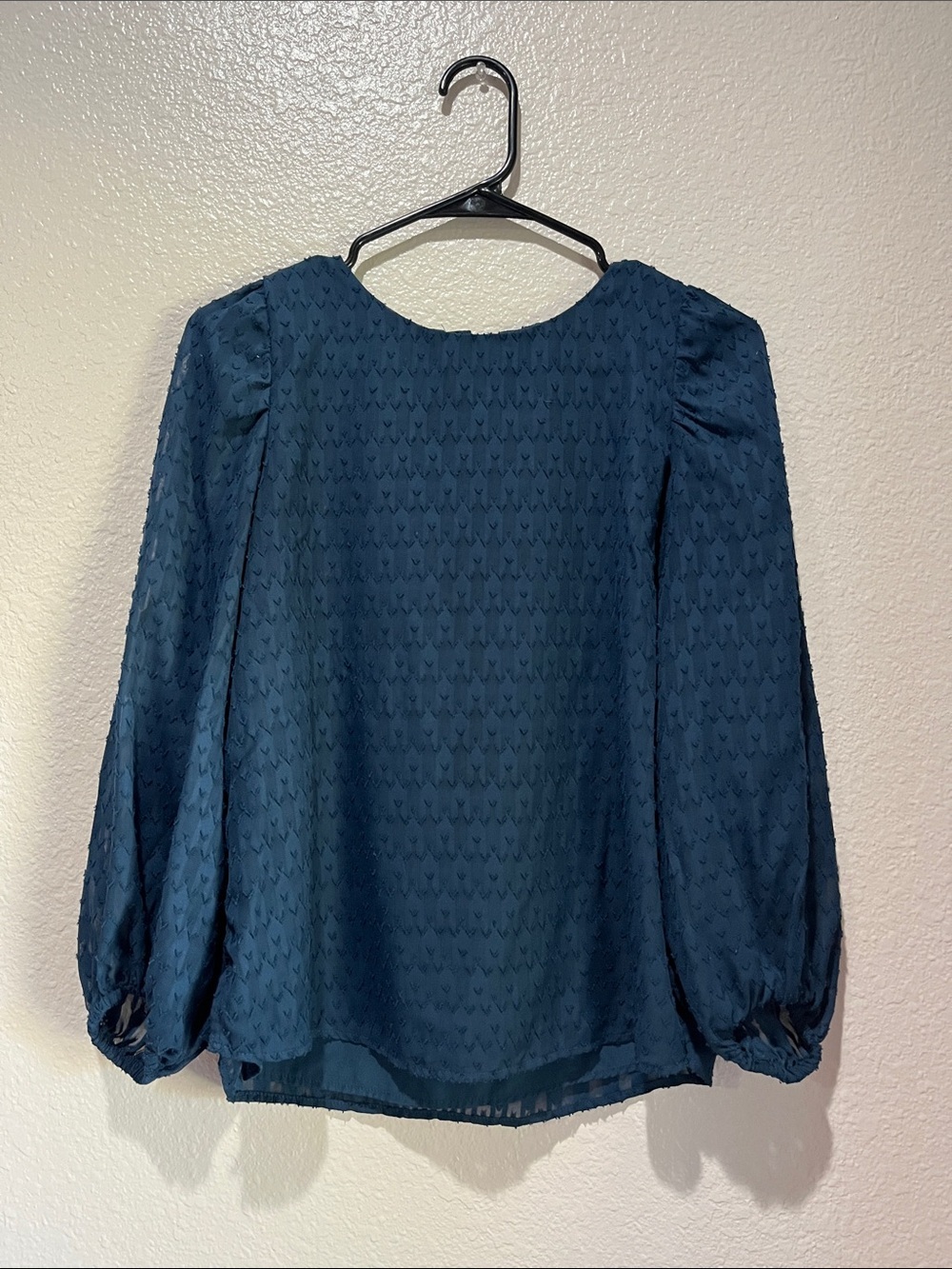 Ann Taylor LOFT Textured Drapey Top Blouse Sz XS Midnight Spruce Office TC0491